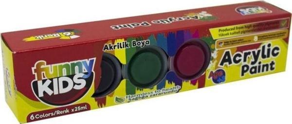 Funny Kids Akrilik Boya 6 Renk x 25 ml Set - Image 1