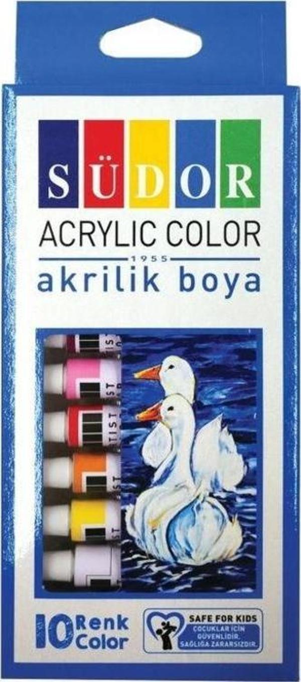 Südor Akrilik Boya Tüp 10 Renk x 9 ml - Image 1