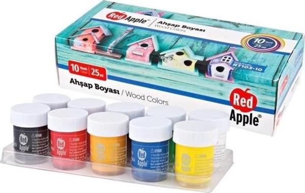 Red Apple Ahşap Boyası 10 Renk x 25 ml - Image 1
