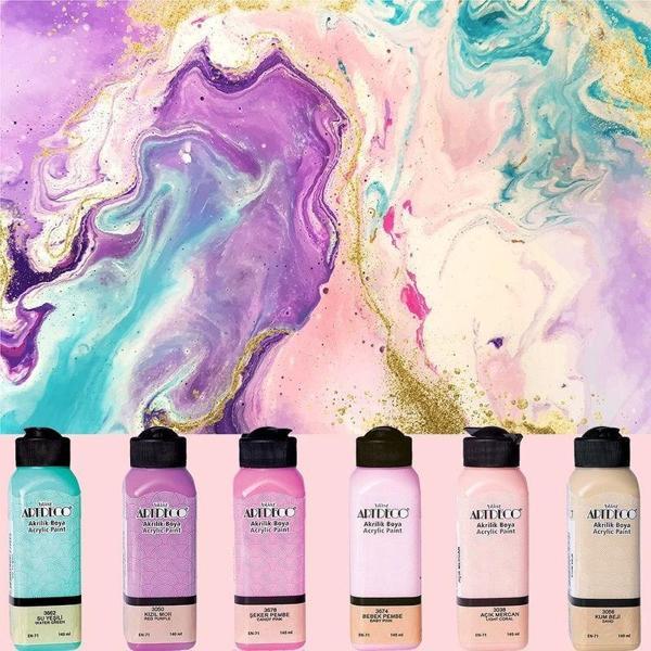 Artdeco Akrilik Boya 140 ml. x 6 Sempatik Renk Set - Image 1