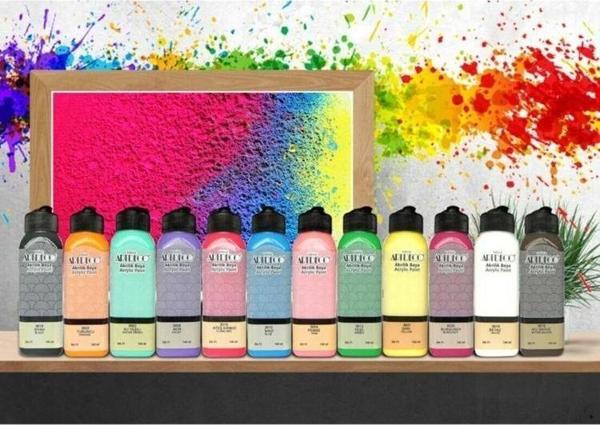 Artdeco Akrilik Boya 140 ml. x 12 Temel Renk Set - Image 1
