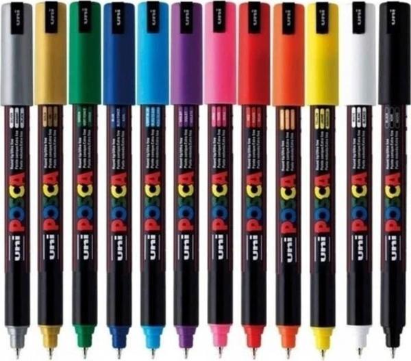 Uni Posca PC-1MR Boyama Markörü 0.7 mm 12'li Set - Image 1