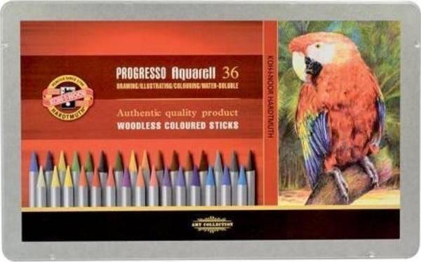 Koh-i Noor Progresso Aquarell Ağaçsız Sulandırılabilir Boya Kalemi 36 Renk - Image 1