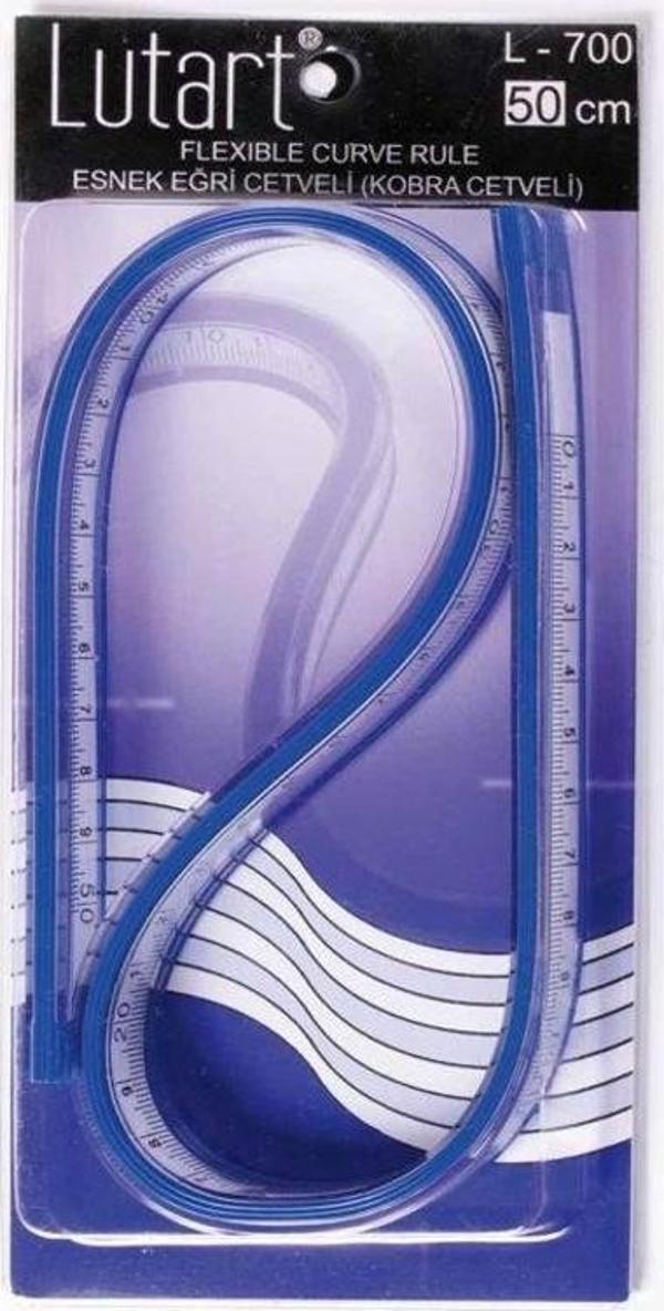 Lutart Kobra Cetvel (Eğri Çizim Cetveli) Ölçülü 50 cm. - Image 1