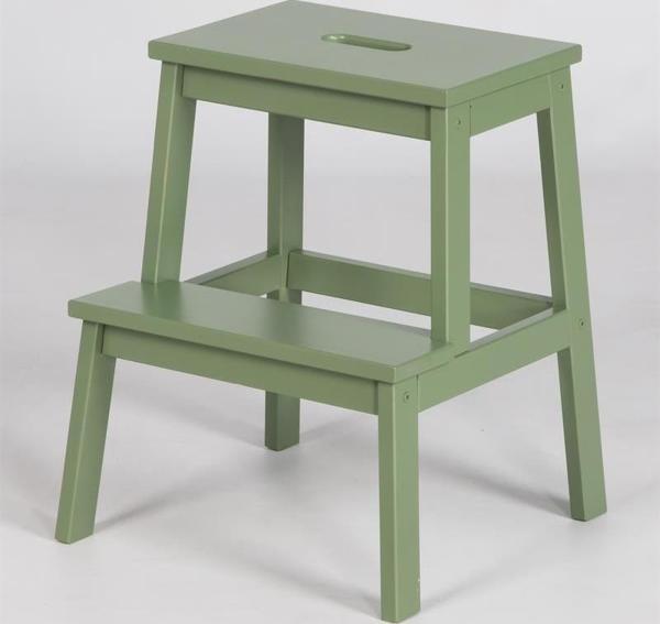 Basamaklı Ahşap Tabure Yeşil Renk - Image 1