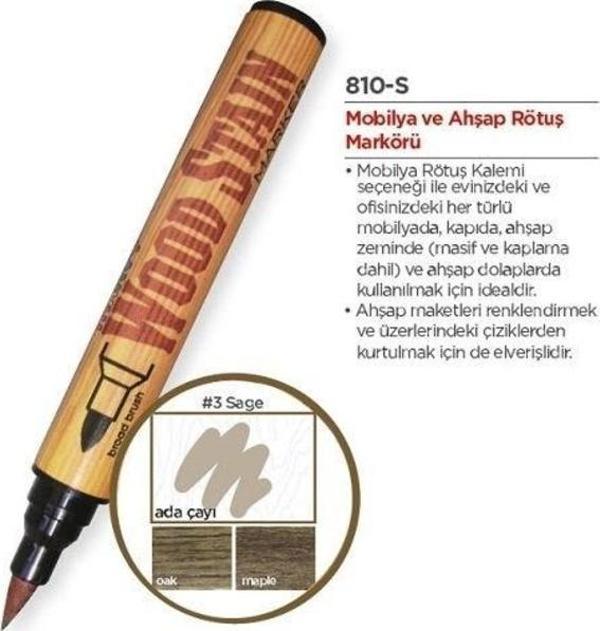 Marvy Wood Stain Ahşap Rötuş Kalemi ADAÇAYI (SAGE) - Image 1