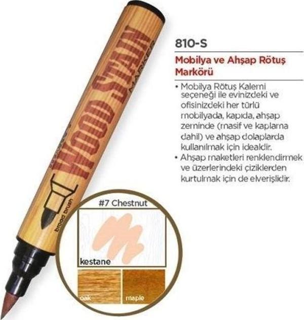 Marvy Wood Stain Ahşap Rötuş Kalemi KESTANE (CHESTNUT) - Image 1
