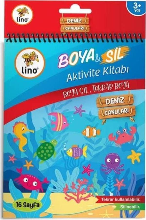 Lino Boya & Sil Aktivite Boyama Kitabı DENİZ CANLILARI - Image 1
