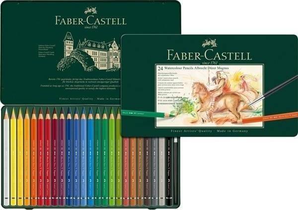 Faber-Castell Albrecht Dürer Magnus Kalın Aquarel Boya 24 Renk Metal Kutu - Image 1