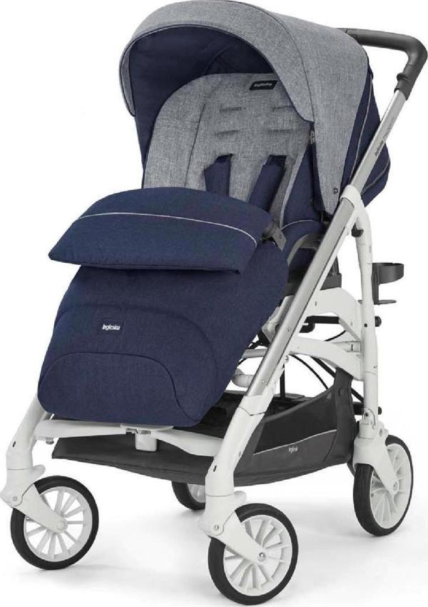 Inglesina Trilogy Tek El Tek Hamle ile Katlanıp Açılan Çift Yön Bebek Arabası - Antigua Blue - Image 1