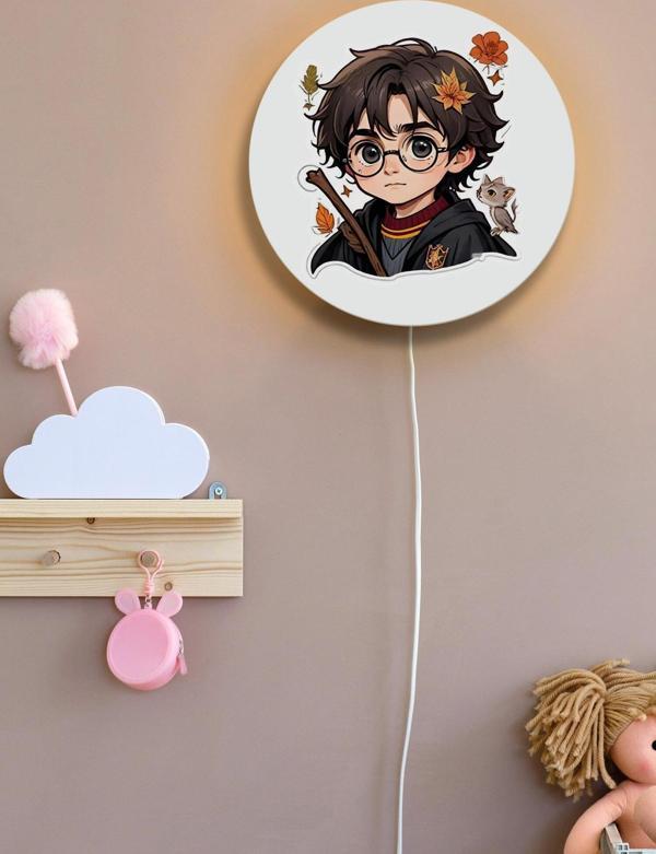 Dekoratif Ahşap Işıklı Harry Potter Çocuk Odası Gece Lambası - Image 1