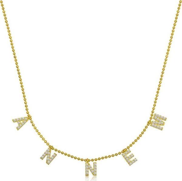 ​Gümüş Gold Annem Yazılı Bayan Kolye - Image 1