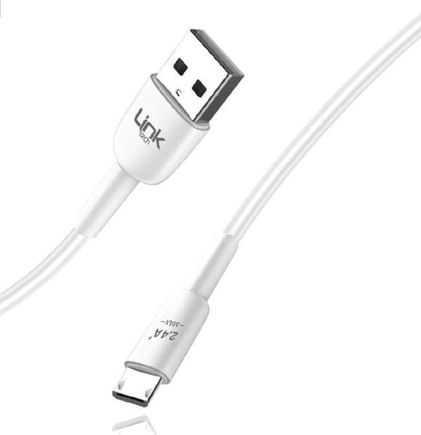 LinkTech K600 Soft Fast Micro USB Data/Şarj Kablosu 2.4A 1mt - Image 1