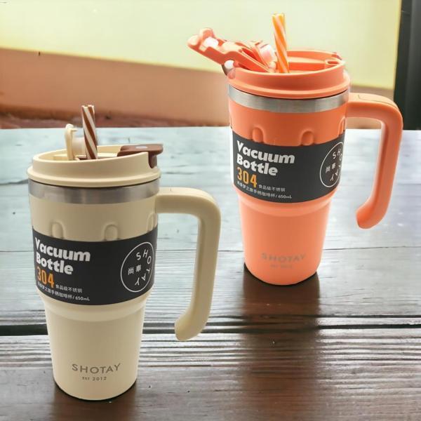 Shotay Handle Pipetli Termos Mug 650 ML - Image 1