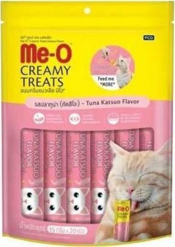 Me-o Creamy Çizgili Orkinos Balığı Kedi Ödülü 20x15 gr - Image 1