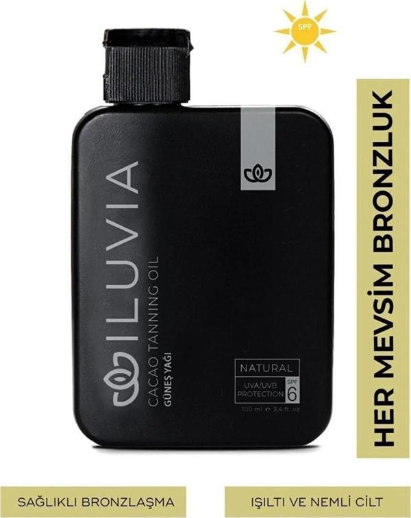 iluvia Body Oil Bronzlaştırıcı Güneş Yağı 100 Ml. Cacao Oil , Coconut Oil - Image 1