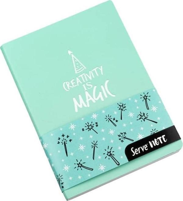 Serve Note Esnek Kapak Defter 15x21 cm 120 yp Çizgili Nane Yeşili - Image 1