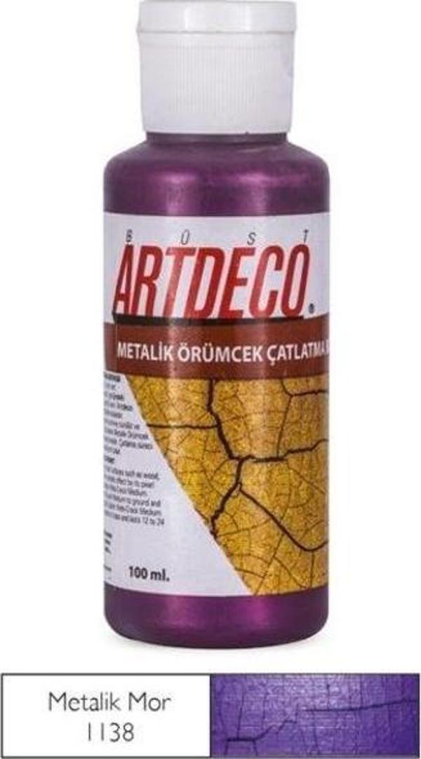 Artdeco Örümcek Çatlatma Boyası 1138 Metalik Mor - Image 1