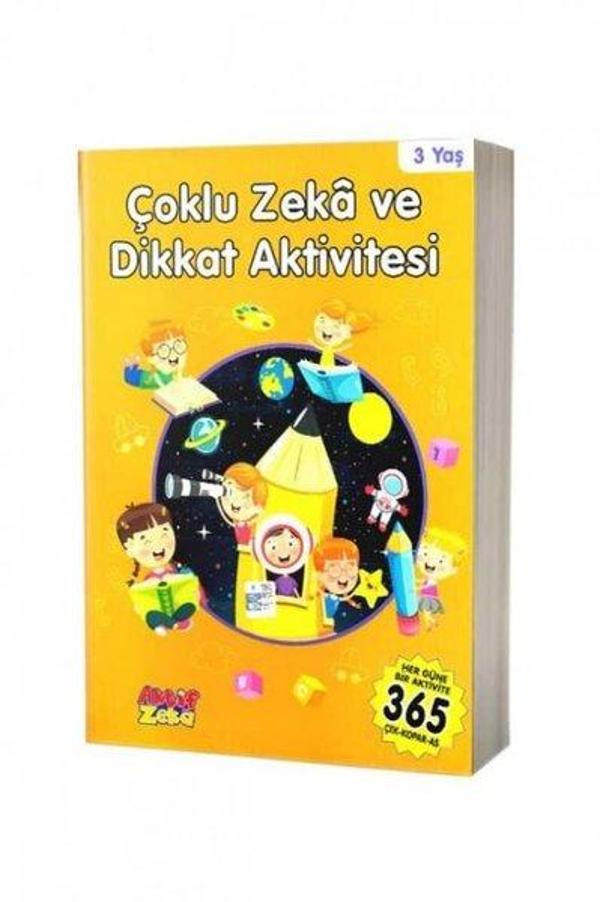 Çoklu Zeka ve Dikkat Aktivitesi 3 Yaş - Sarı Kitap - Aktif Zeka Yayınları - Image 1