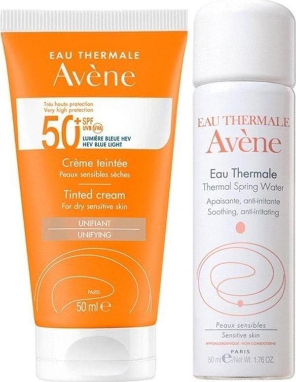 Avene Tinted Cream Spf50+ Kuru Ciltler İçin Renkli Yüksek Korumalı Güneş Kremi 50 Ml - Termal Su 50 Ml - Image 1