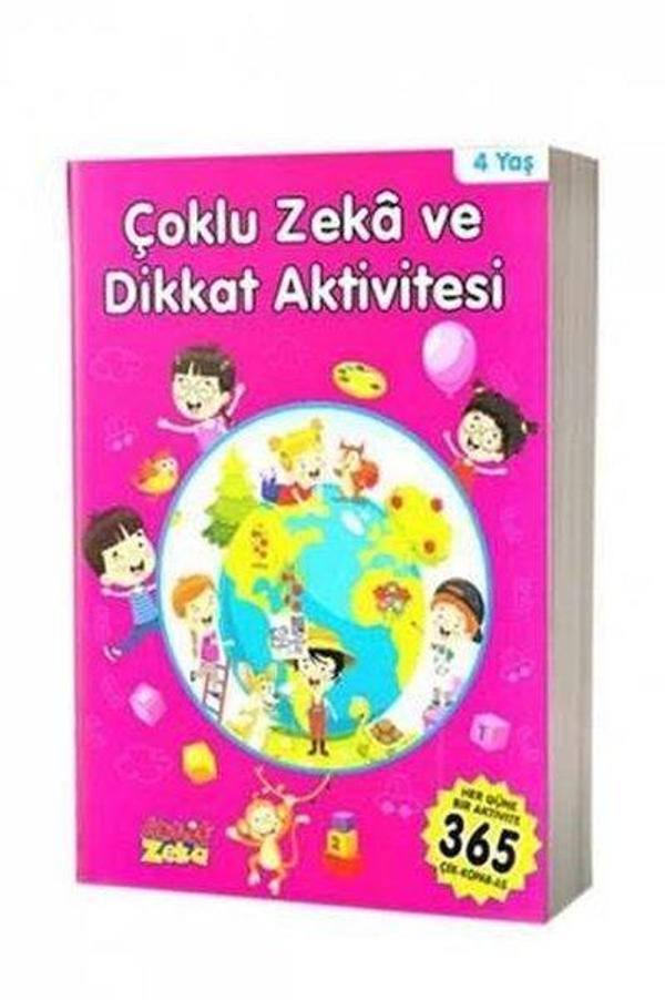 Çoklu Zeka ve Dikkat Aktivitesi 4 Yaş - Pembe Kitap - Aktif Zeka Yayınları - Image 1