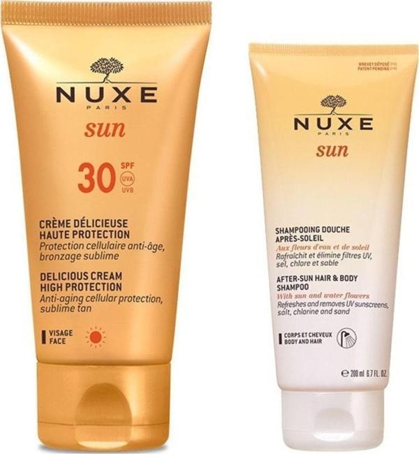 Nuxe Sun Güneş Koruyucu Yüz Kremi Spf 30 50 Ml- Güneş Sonrası Nemlendirici Saç Ve Vücut Şampuanı - Image 1