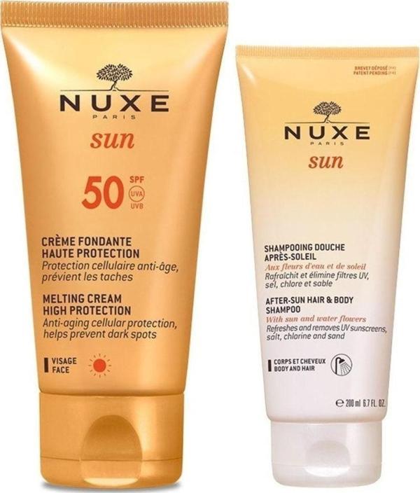 Nuxe Sun Güneş Koruyucu Yüz Kremi Spf 50 50 Ml- Güneş Sonrası Nemlendirici Saç Ve Vücut Şampuanı - Image 1
