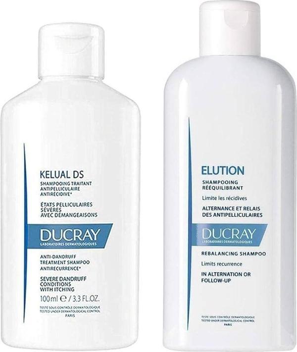 Ducray Kelual Ds İnatçı Kepeğe Karşı Şampuan 100 Ml- Elution Tamamlayıcı Bakım Şampuanı 400 Ml - Image 1