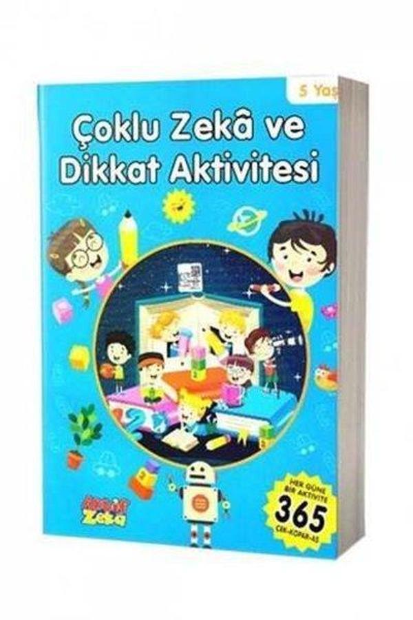 Çoklu Zeka ve Dikkat Aktivitesi 5 Yaş - Mavi Kitap - Aktif Zeka Yayınları - Image 1