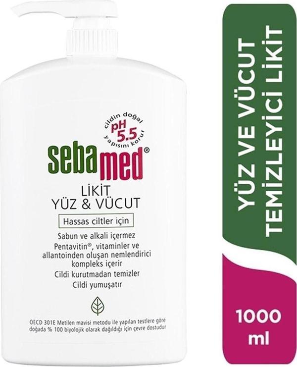 Sebamed Ruya Likit Yüz & Vücut Temizleme Jeli 1000Ml - Image 1