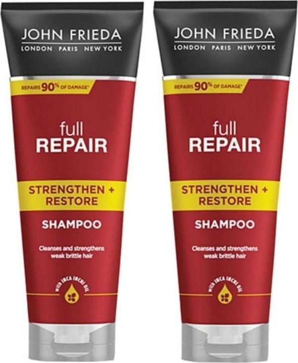 John Frieda Hasas Ve Hasar Görmüş Saçlar Için Onarıcı Şampuan 2'Li Set 250 Ml+250 Ml - Image 1