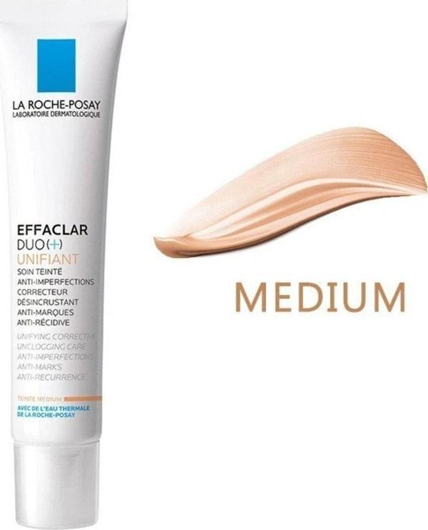 La Roche-Posay Duo + Unifiant Kapatıcı Etki Sağlayan Matlaştırıcı Bakım Kremi 40 Ml Renkli Doku Medıum - Image 1