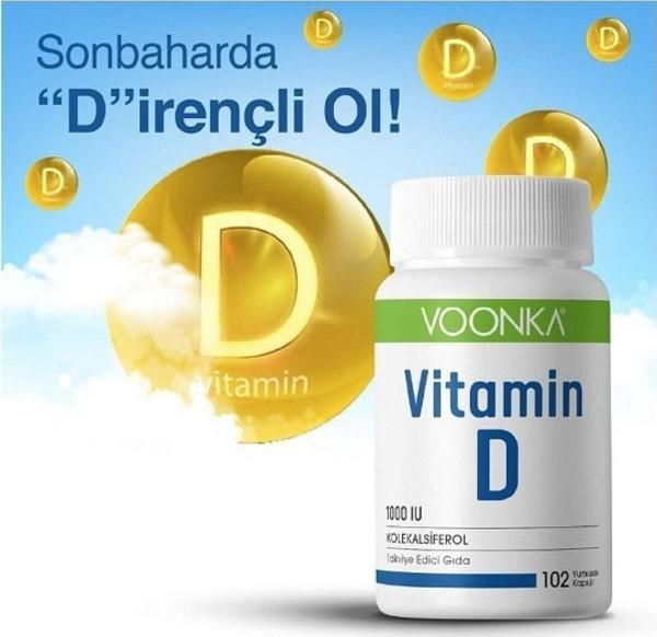 Voonka Kemiklerin Korunması İçin Vitamin D 102 Kapsül - Image 1