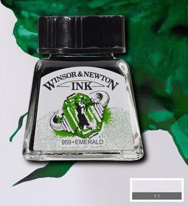 Winsor & Newton Drawing Ink Çizim Mürekkebi 235 Emerald - Image 1