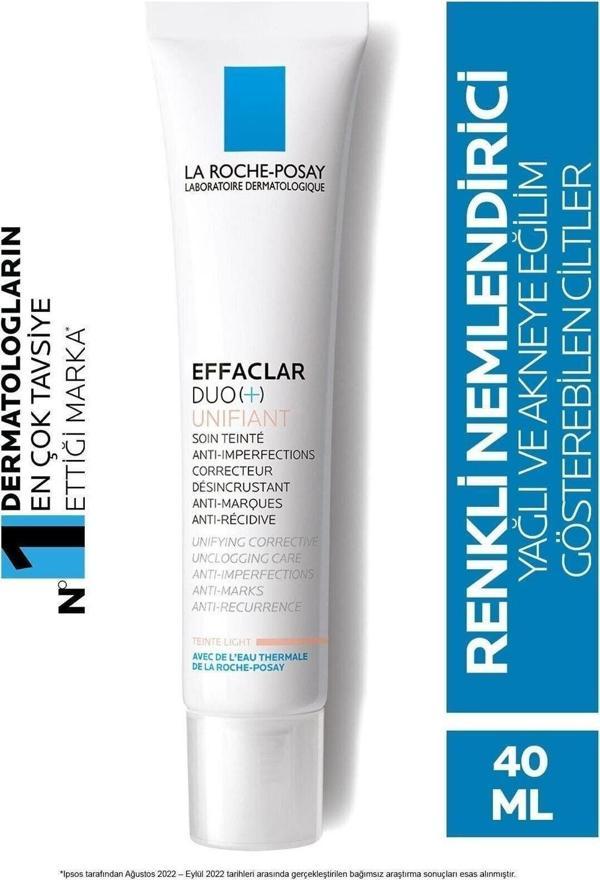 La Roche-Posay Sivilceye Eğilimli Ciltlerde Lekelerin Görünümünü Azaltıcı Effaclar Duo Unifiant Light Krem 40Ml - Image 1