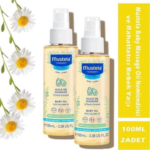 Mustela Baby Massage Oil Nemlendirici Ve Rahatlatıcı Bebek Yağı 100 Ml 2 Adet - Image 1