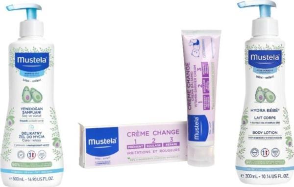 Mustela Bebek Bakım Seti (500Ml Şampuan+300Ml Vücut Losyon+100 Ml Pişik Önleyici Krem) - Image 1