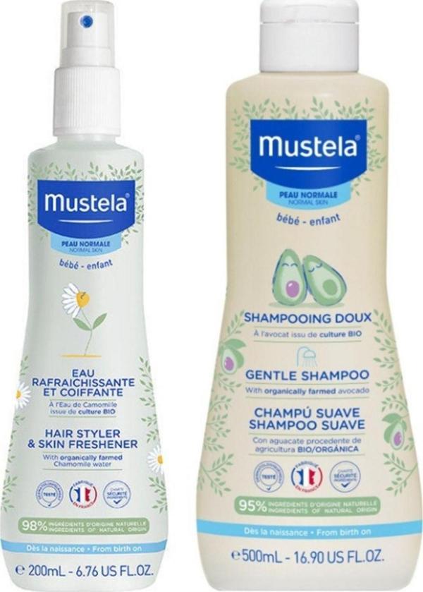 Mustela Canlandırıcı Ve Şekillendirici Sprey 200 Ml- Mustela Gentle Göz Yakmayan Bebek Şampuanı 500 Ml - Image 1