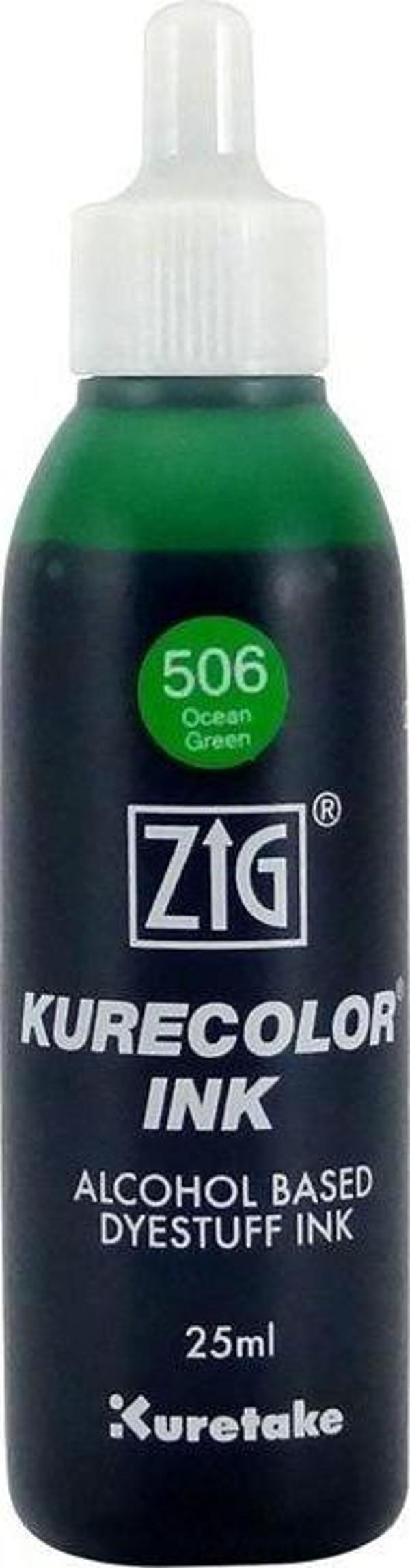 Zig Kurecolor Ink Alkol Bazlı Mürekkep 506 OCEAN GREEN - Image 1