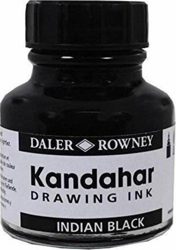Daler Rowney Kandahar Ink Siyah Çini Mürekkebi 28 ml. - Image 1