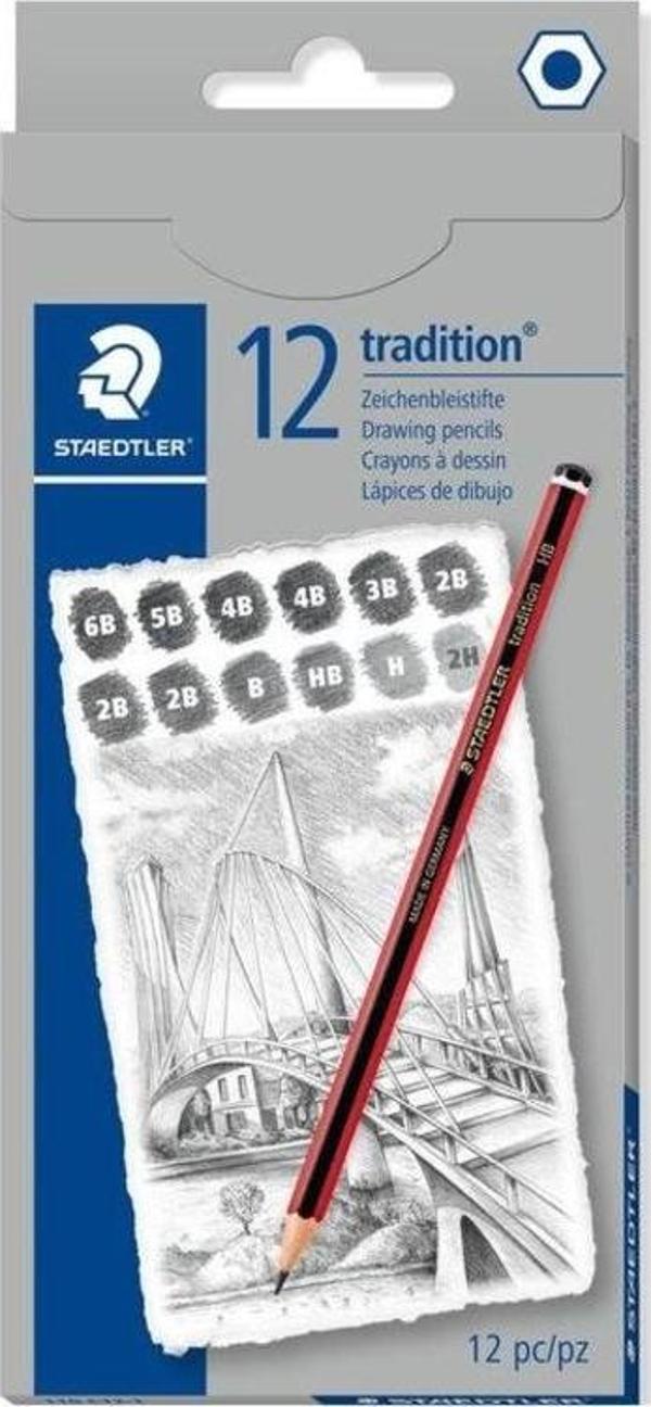 Staedtler Tradition Dereceli Çizim Kalemi 12'li Set - Image 1