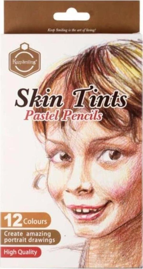 Keep Smiling Skin Tints Pastel Kalem Seti 12'li Ten Renkleri - Image 1