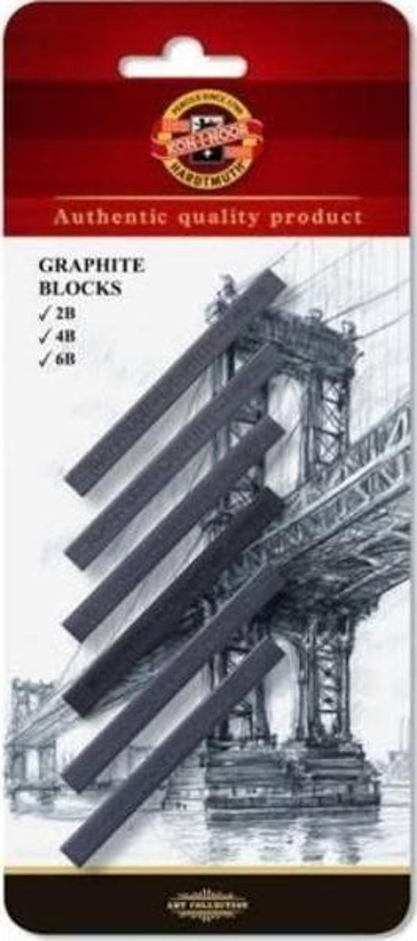 Koh-i Noor Graphite Blocks 6'lı Grafit Çubuk Seti - Image 1