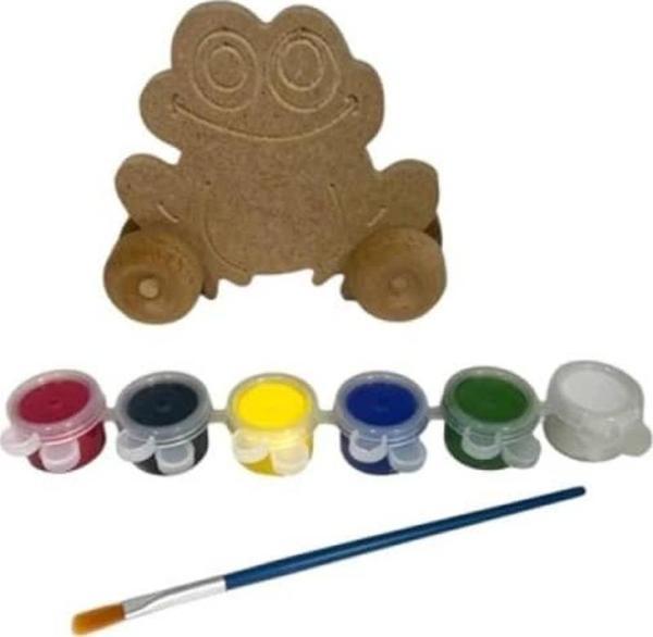 Miart Ahşap Oyuncak Boyama Seti 03 KURBAĞA - Image 1