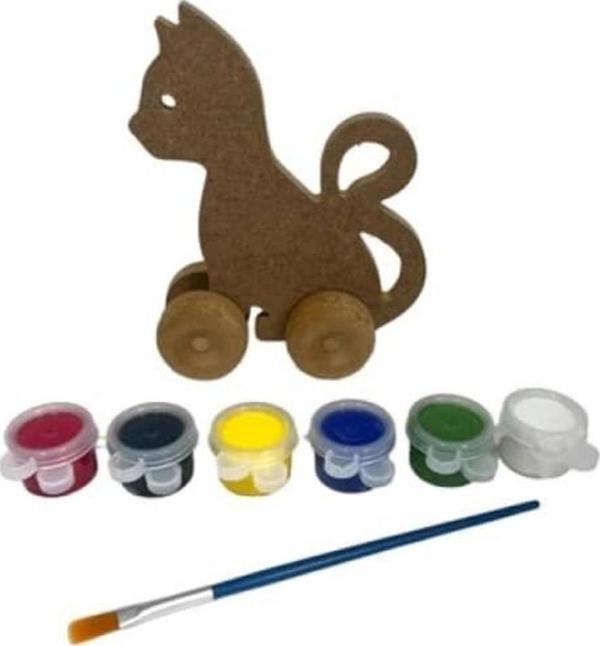 Miart Ahşap Oyuncak Boyama Seti 16 KEDİ - Image 1