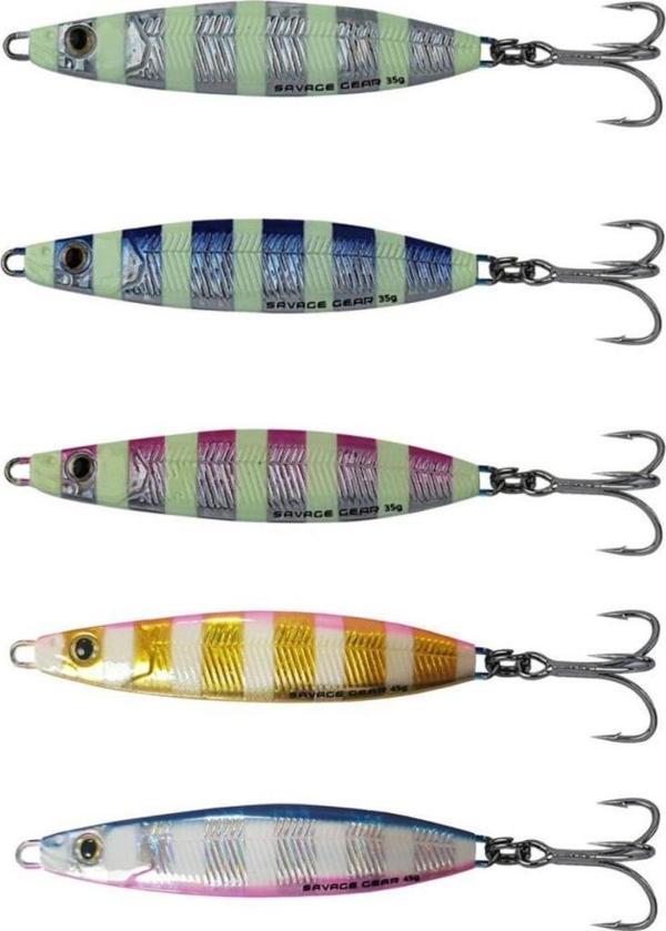 Savage Gear Psycho Sprat 60g Jigging Suni Yem Zebra Glow Fosforlu Gold Pink Zebra - Image 1