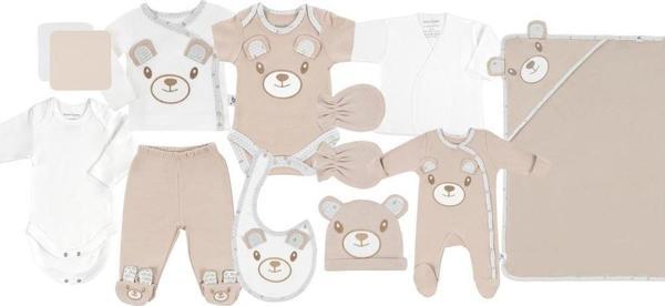 Gezenbebe Hero Bebek Hastane Çıkış Seti 11 Parça Teddy (Organik) - Image 1