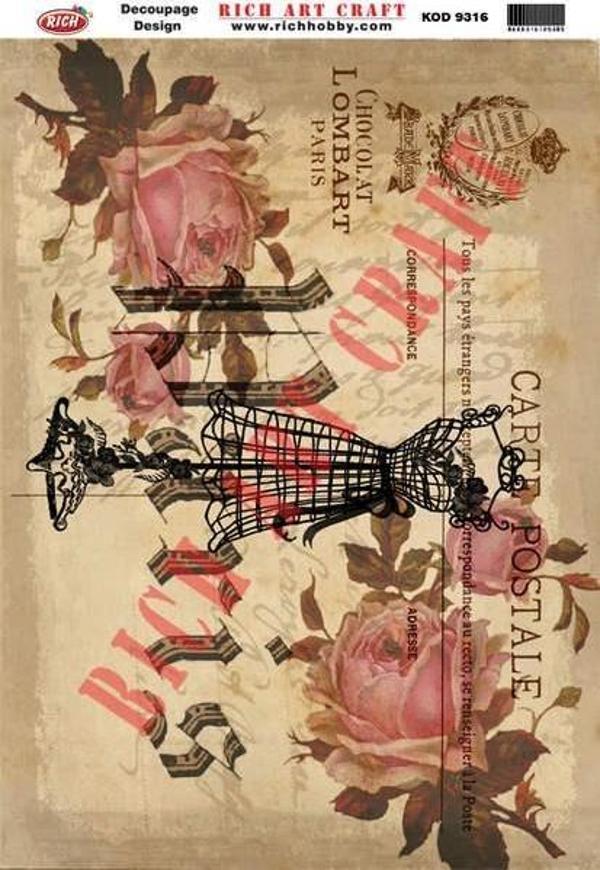 Rich Dekopaj Kağıdı 33x48 cm. 9316 - Image 1