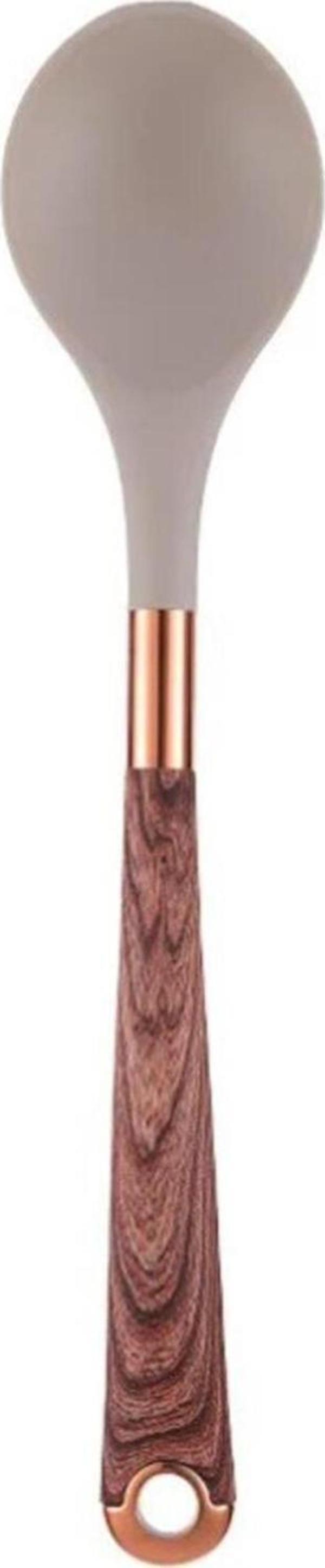 ÇELİKAY Kıtchen Tools Silikon Lüx Servis Kaşık Vizon Kahve Renk YK1375 - Image 1