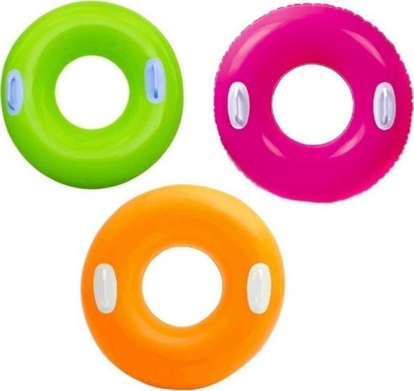 İntex Tutamaçlı Simit 76 Cm Yeşil / Pembe - Image 1